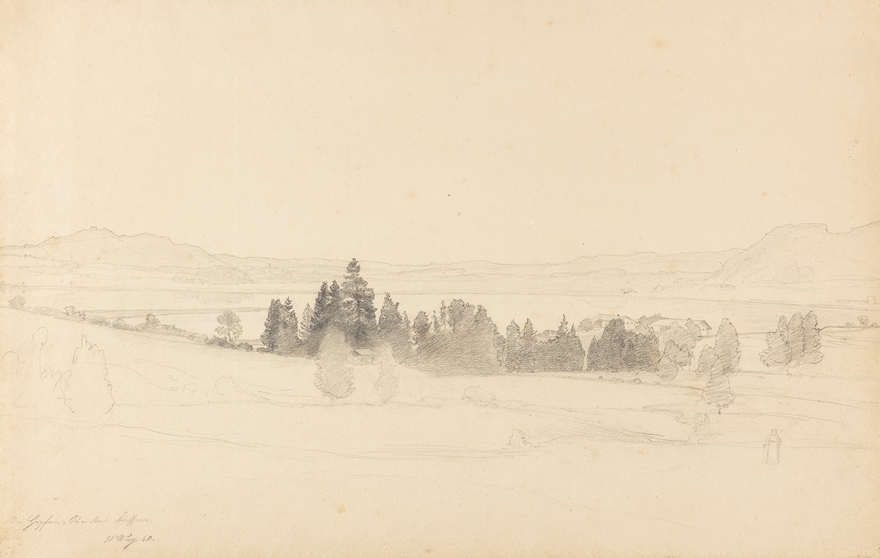 Der Hopfensee bei Füssen by Карл Швайх, 1860 — digital art print download