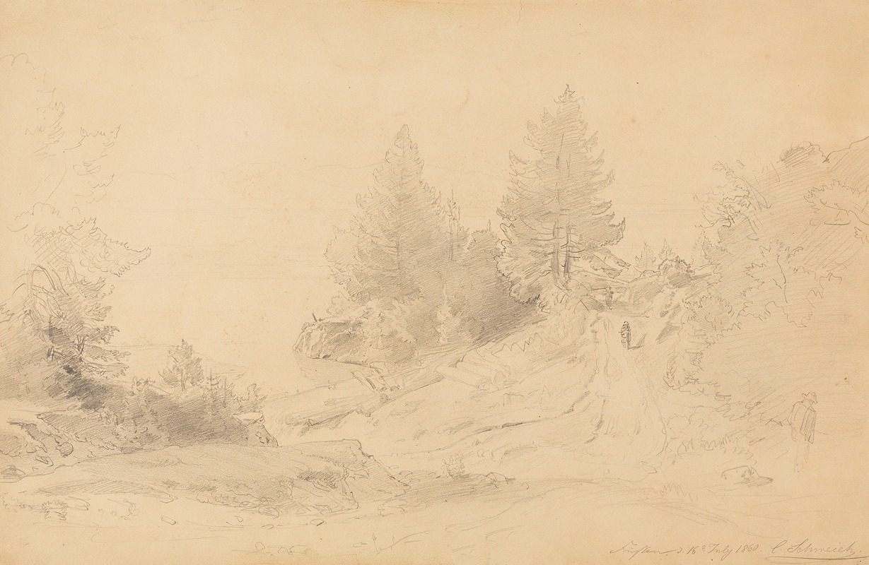 Füssen. by Карл Швайх, 1860 — digital art print download