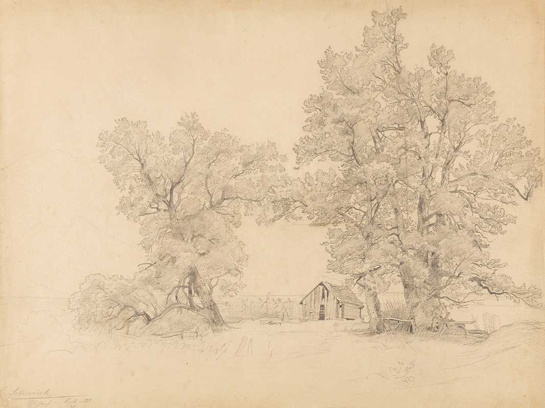 Schlehdorf im September by Карл Швайх, 1855 — digital art print download
