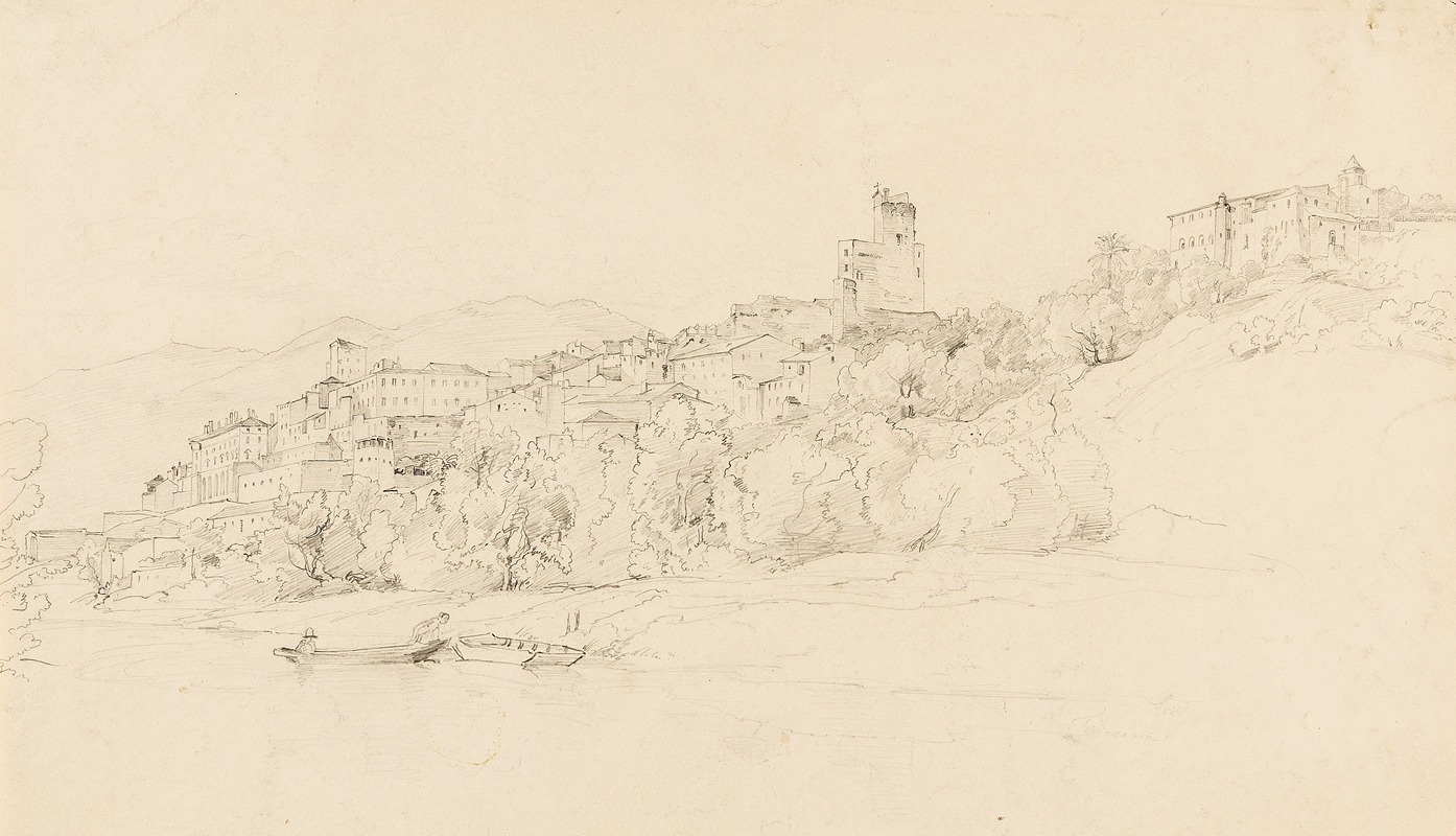 Blick auf Terracina by Эдуард Вильгельм Позе — digital art print download
