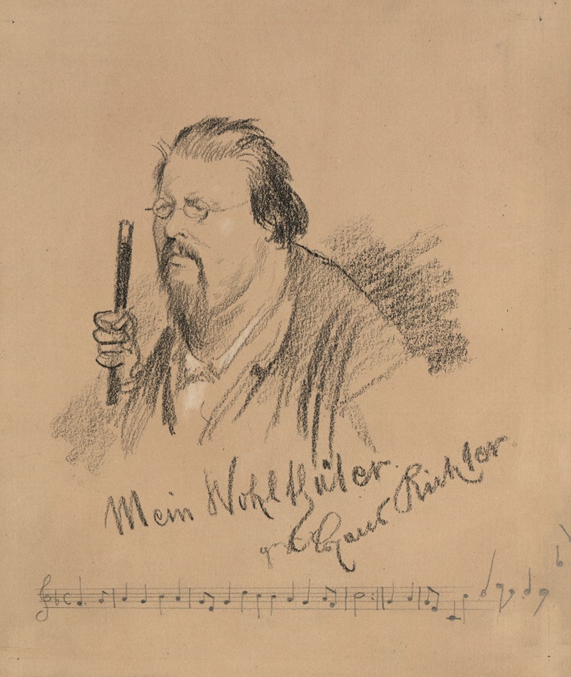 Hans Richter (1843-1916), Dirigent by Эрнст Юх, 1843-1916 — digital art print download