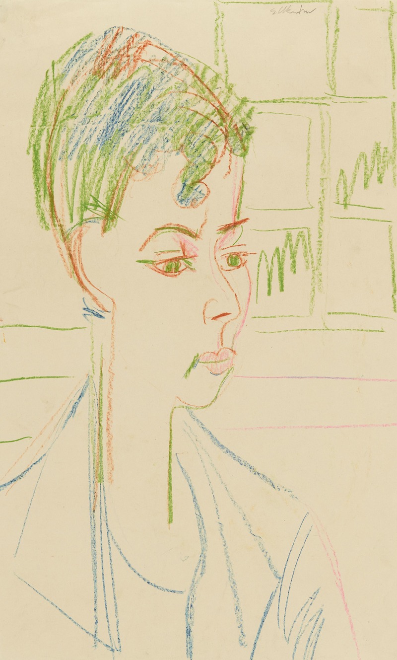 Frauenkopf by Эрнст Людвиг Кирхнер, 1926 — digital art print download