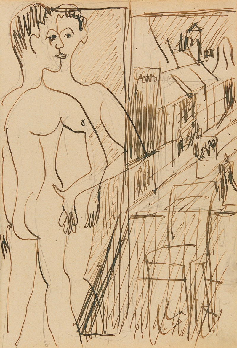 Vorm Spiegel by Эрнст Людвиг Кирхнер, 1929 — digital art print download
