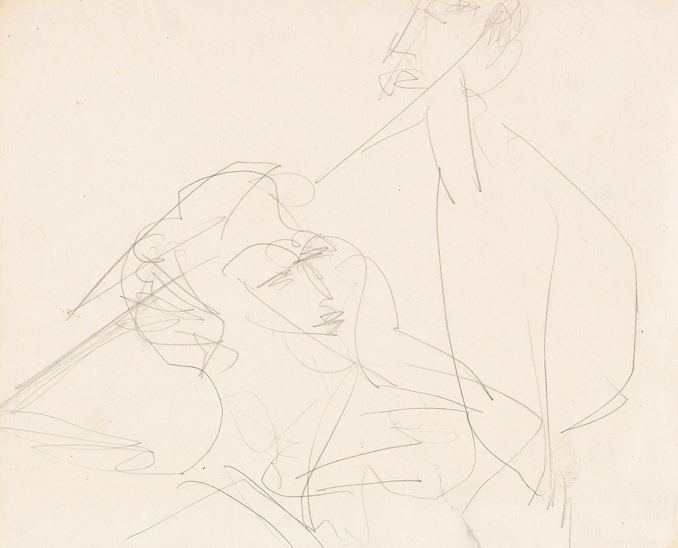 Zwei Personen im Gespräch — Ernst Ludwig Kirchner