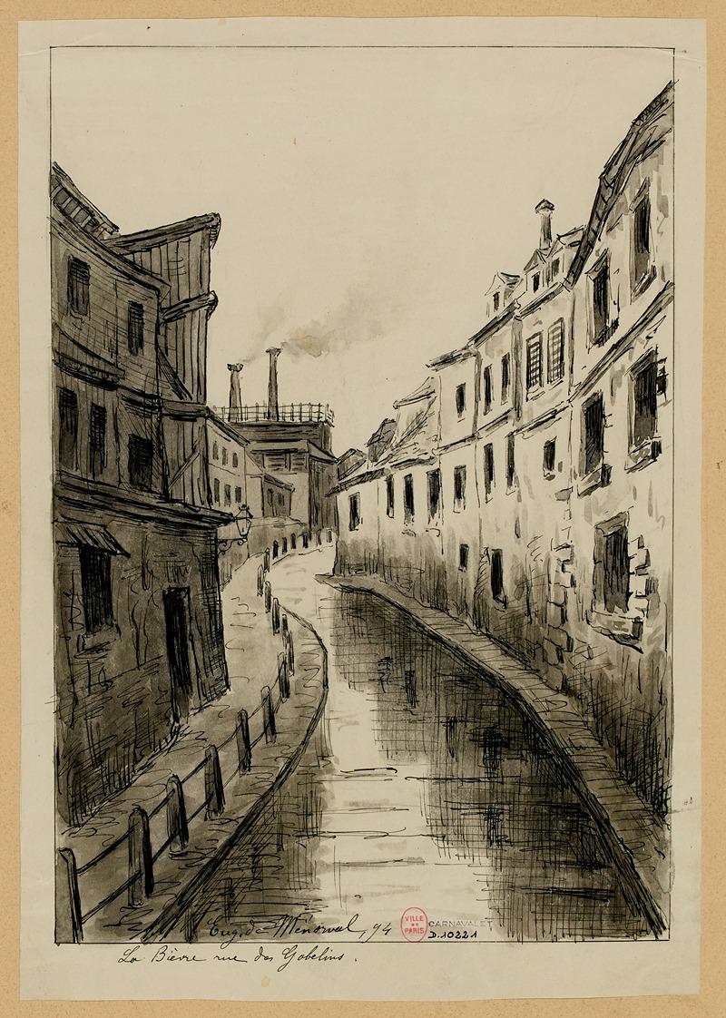 La Bièvre rue des Gobelins — Eugène de Ménorval