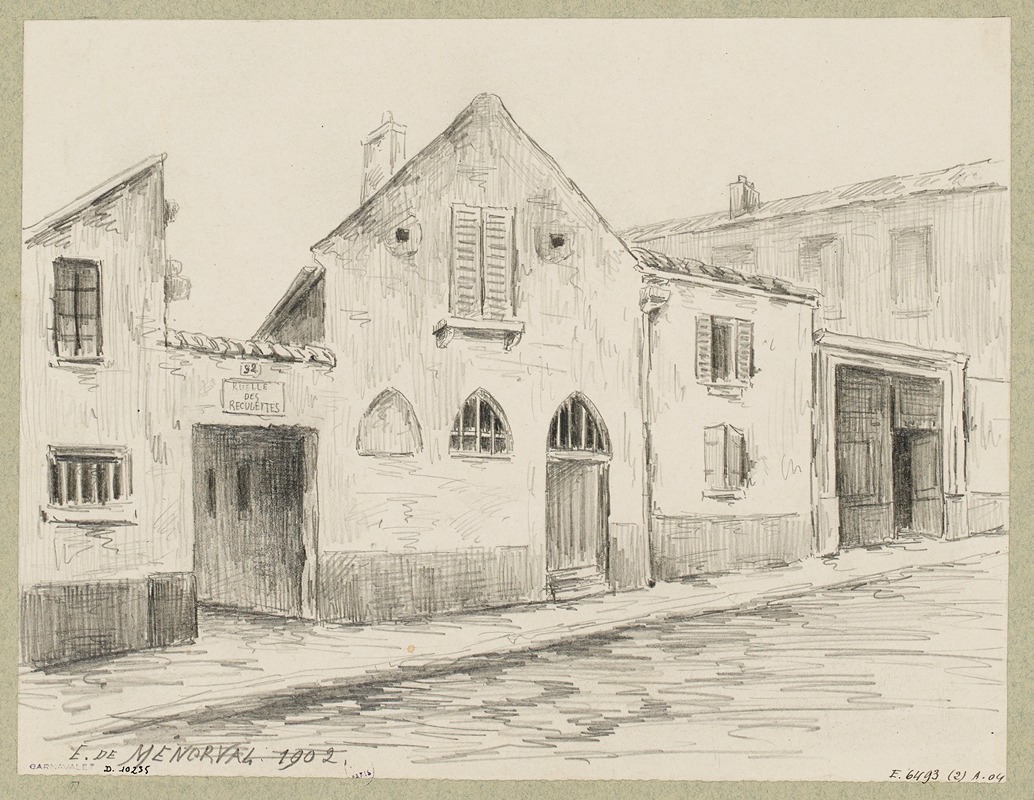 Ruelle des Reculettes by Эжен де Менорваль, 1902 — digital art print download