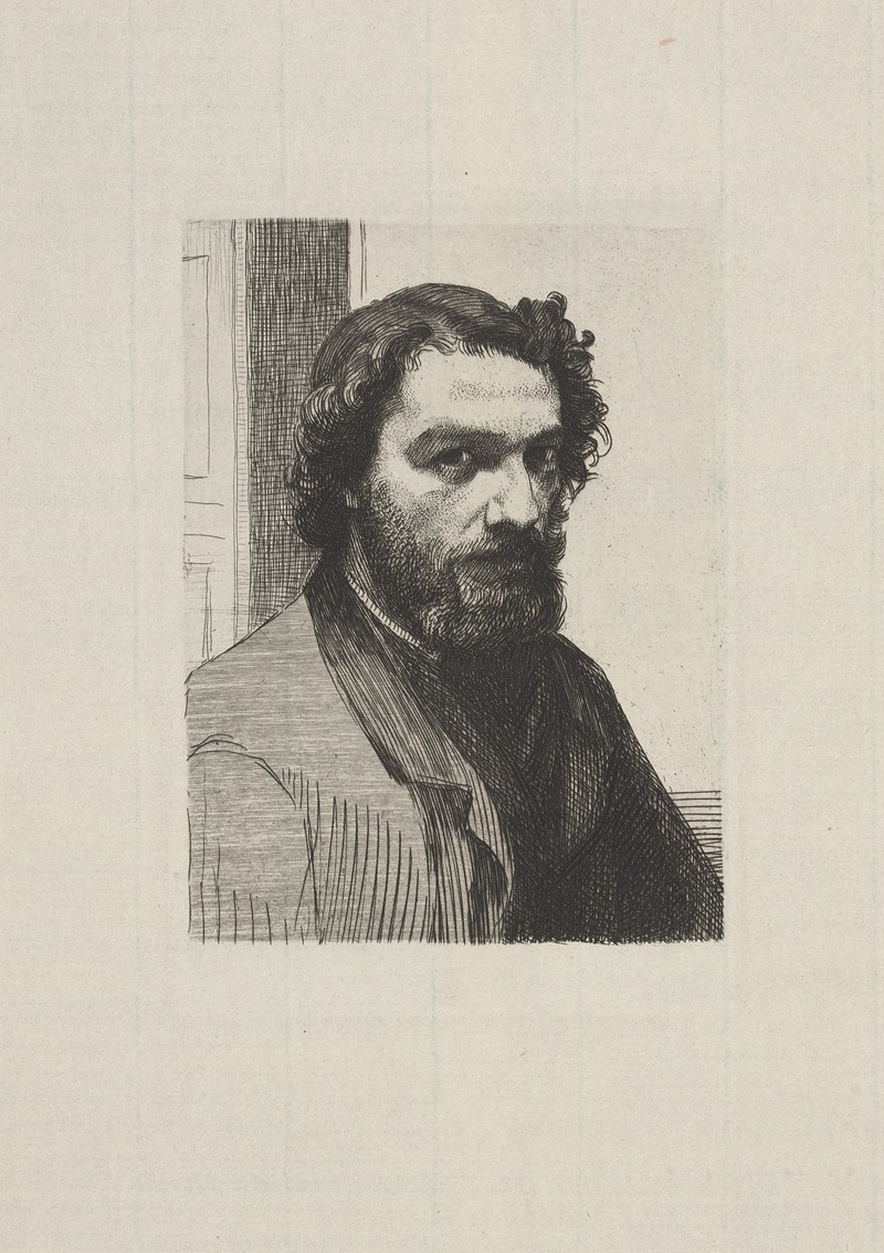 Alphonse Legros by Félix Bracquemond, 1875 — digital art print download