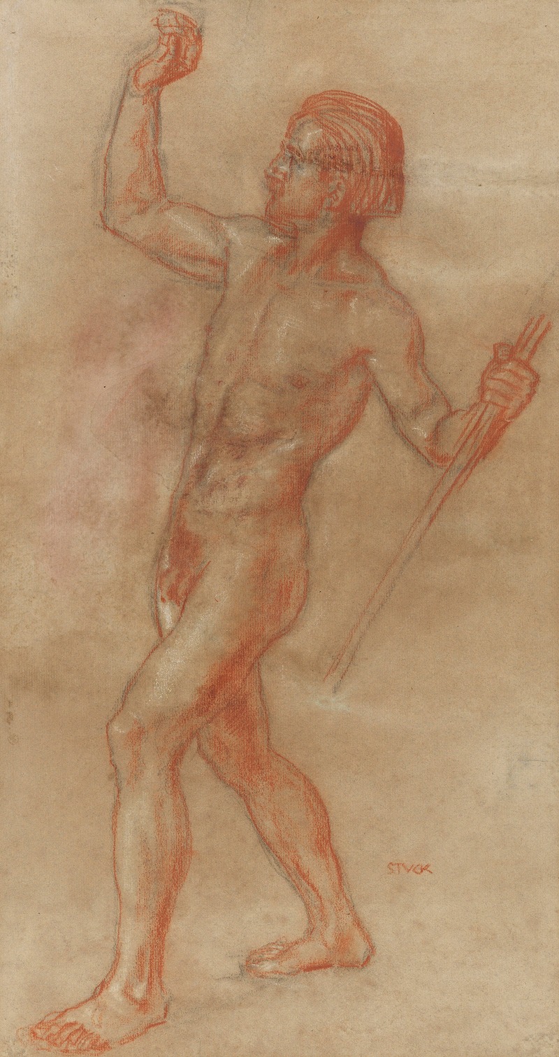 Actaeon (Male Nude with Spear) — Франц фон Стук