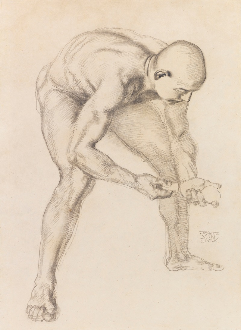 Männlicher Akt (Studie zu 'Adam und Eva') — Franz von Stuck