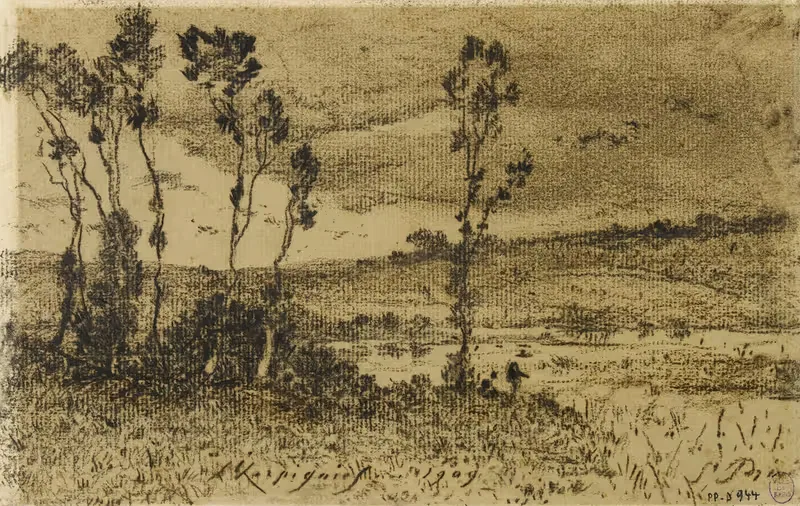Пейзаж Сен-Приве by Анри-Жозеф Арпиньи, 1909 — digital art print download