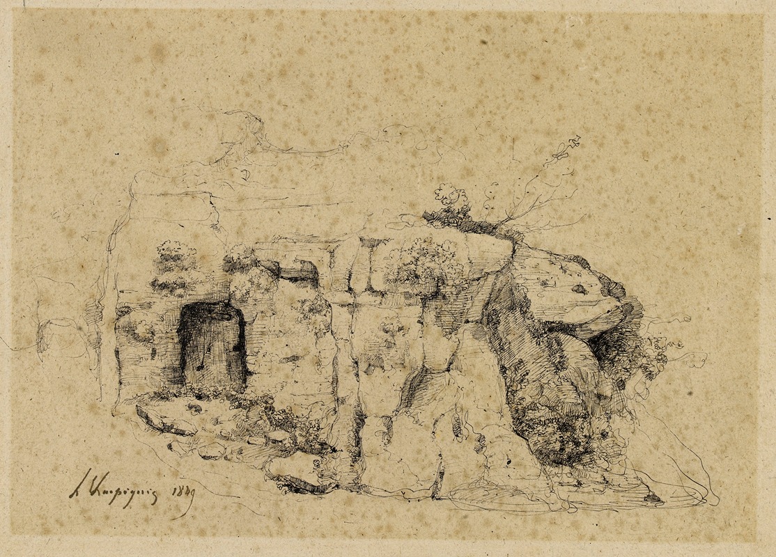 Ruines by Анри-Жозеф Арпиньи, 1849 — digital art print download