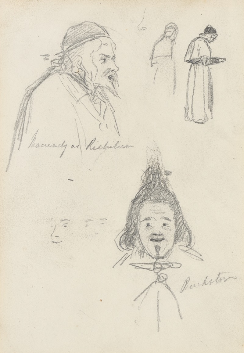 Macready as Richelieu by Джеймс Сант, 1850 — digital art print download