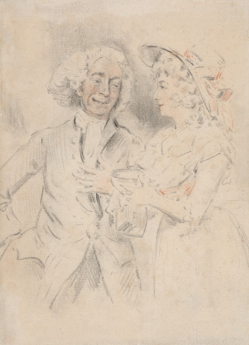 John Edwin and Mrs. Mary Wells by Джон Даунман — digital art print download