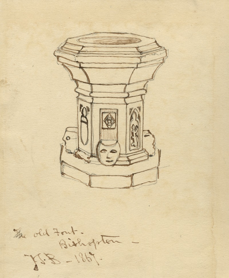 The old font, Bishopton by John Thomas Blight — digital art print download