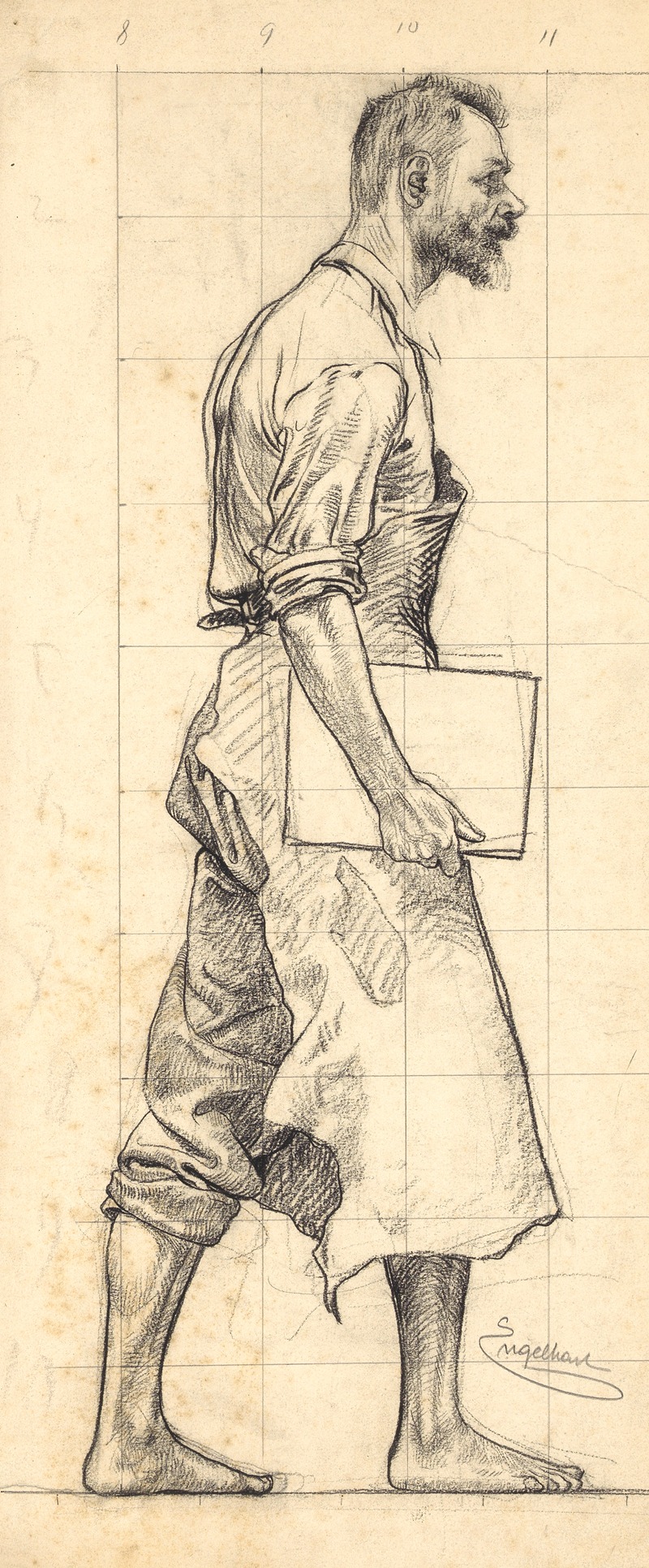 Ein Maler by Йозеф Энгельхарт, 1900 — digital art print download