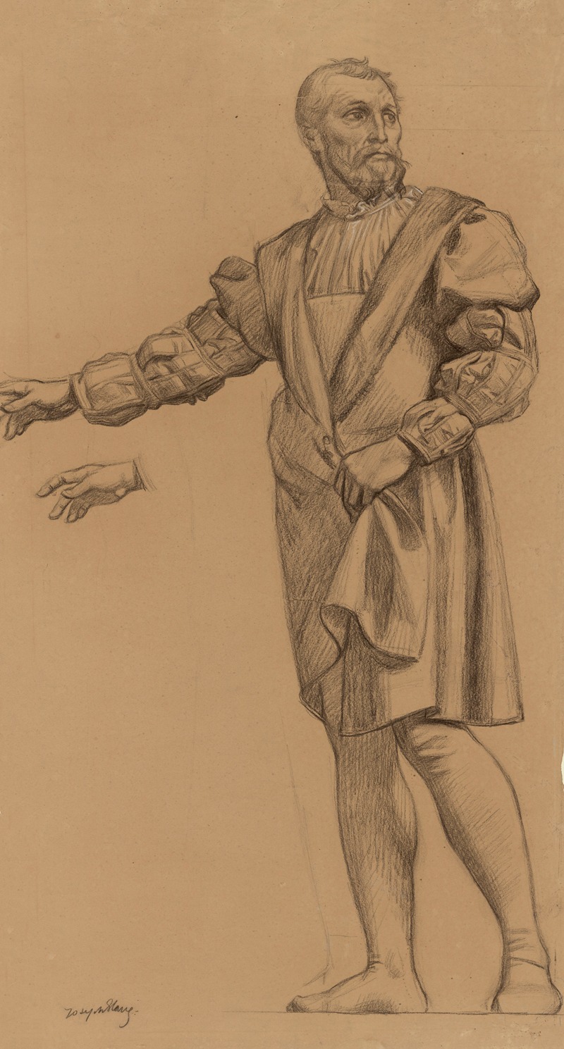 Male figure by Жозеф Блан, 1878-1900 — digital art print download