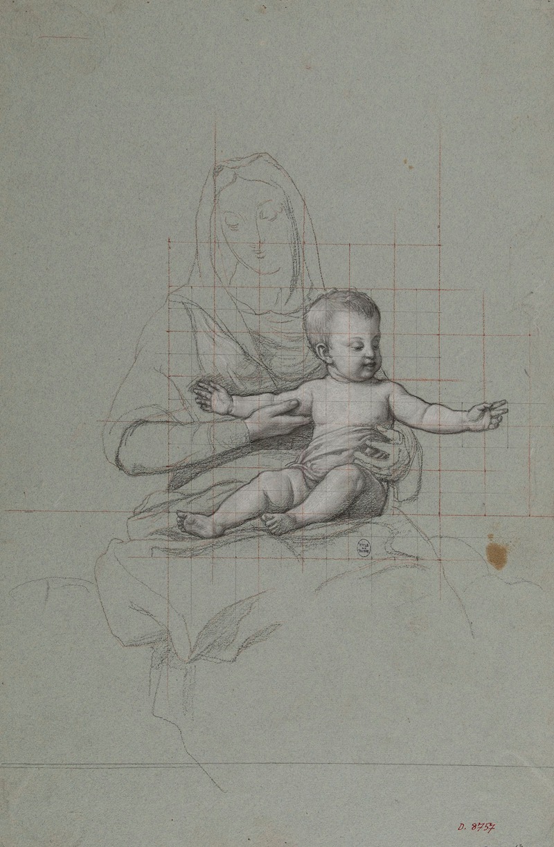 La Vierge et l'Enfant by Жюль Ришом — digital art print download