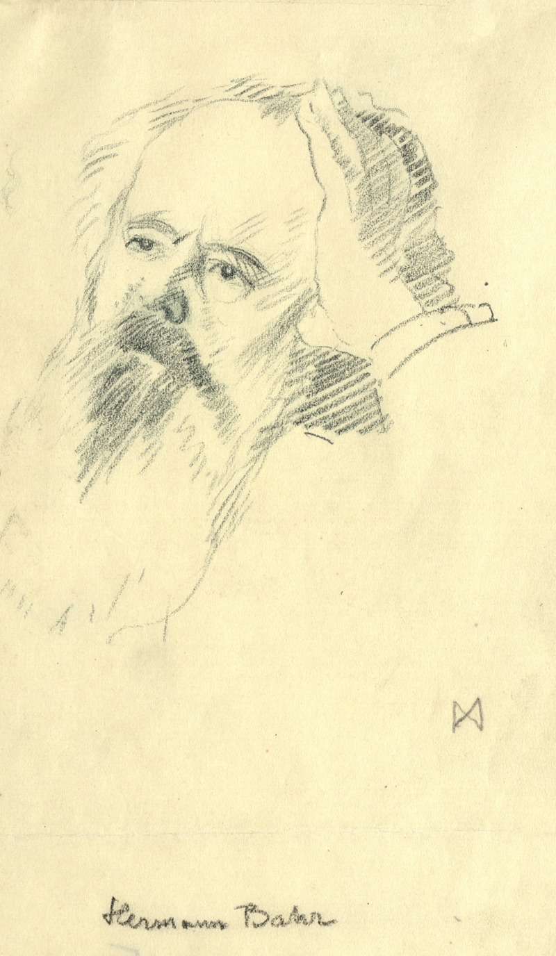 Porträt Hermann Bahr by Коломан Мозер, 1900 — digital art print download