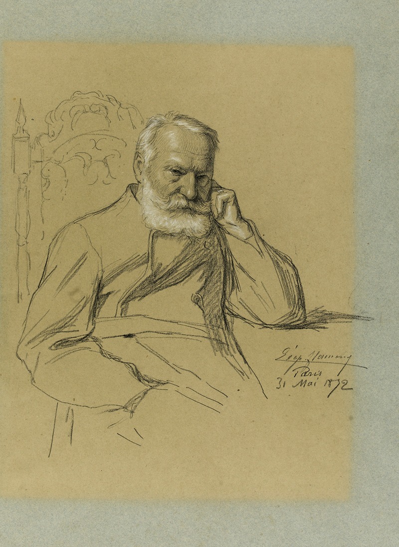 Victor Hugo en 1872 by Леопольд Фламен — digital art print download