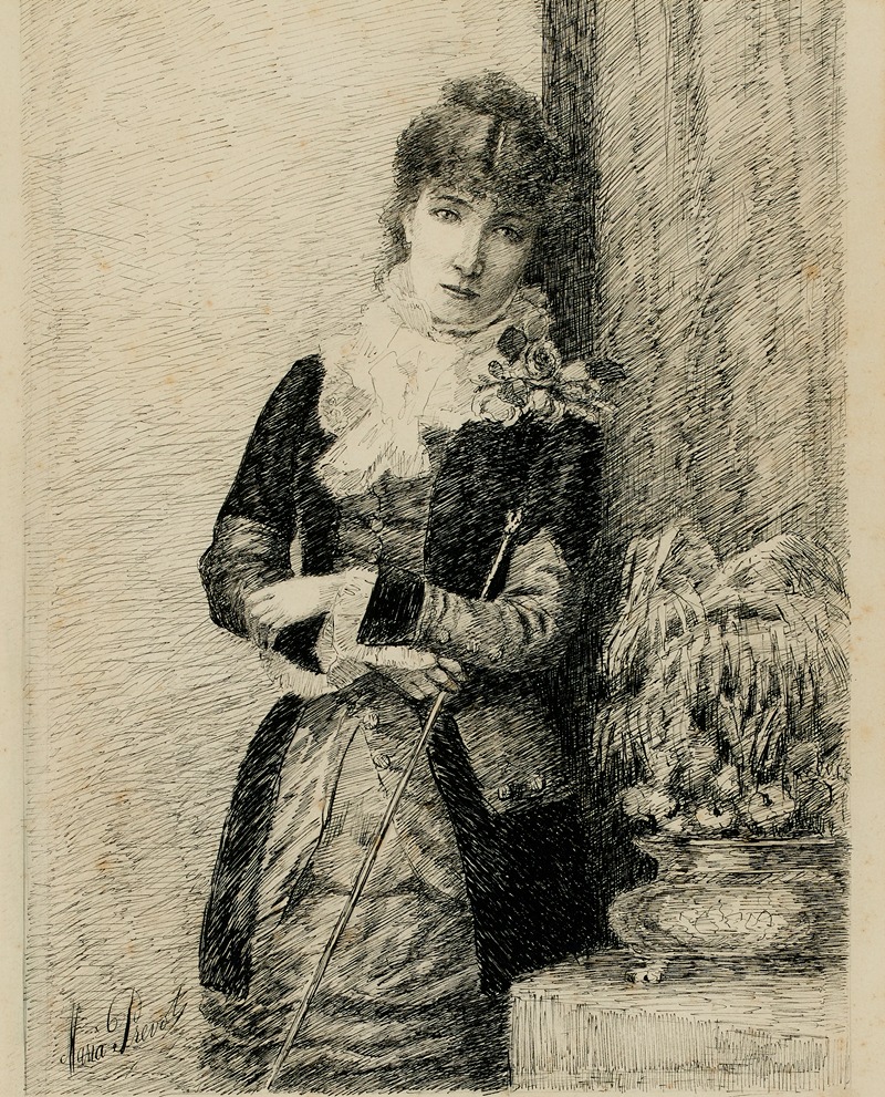 Portrait de Sarah Bernhardt by Maria Prévot — digital art print download