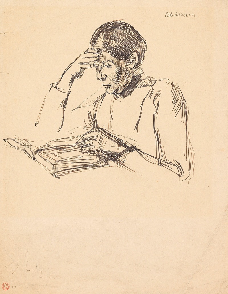 Lesende (Martha Liebermann) by Макс Либерман, 1888 — digital art print download