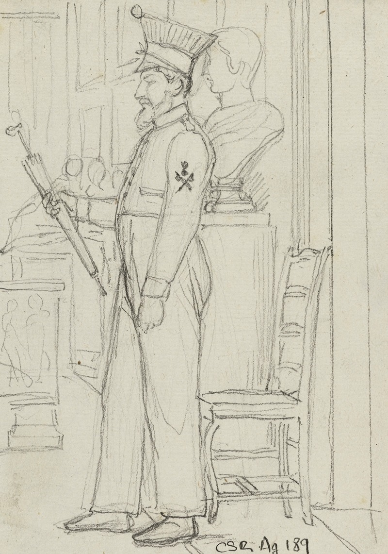 Etude d'uniforme italien by Рене Маржолин — digital art print download