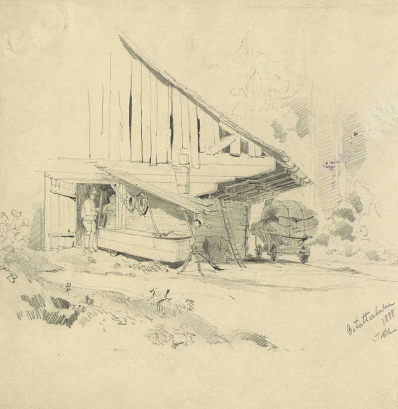 Bauernhaus in Gstatterboden by Тина Блау, 1888 — digital art print download