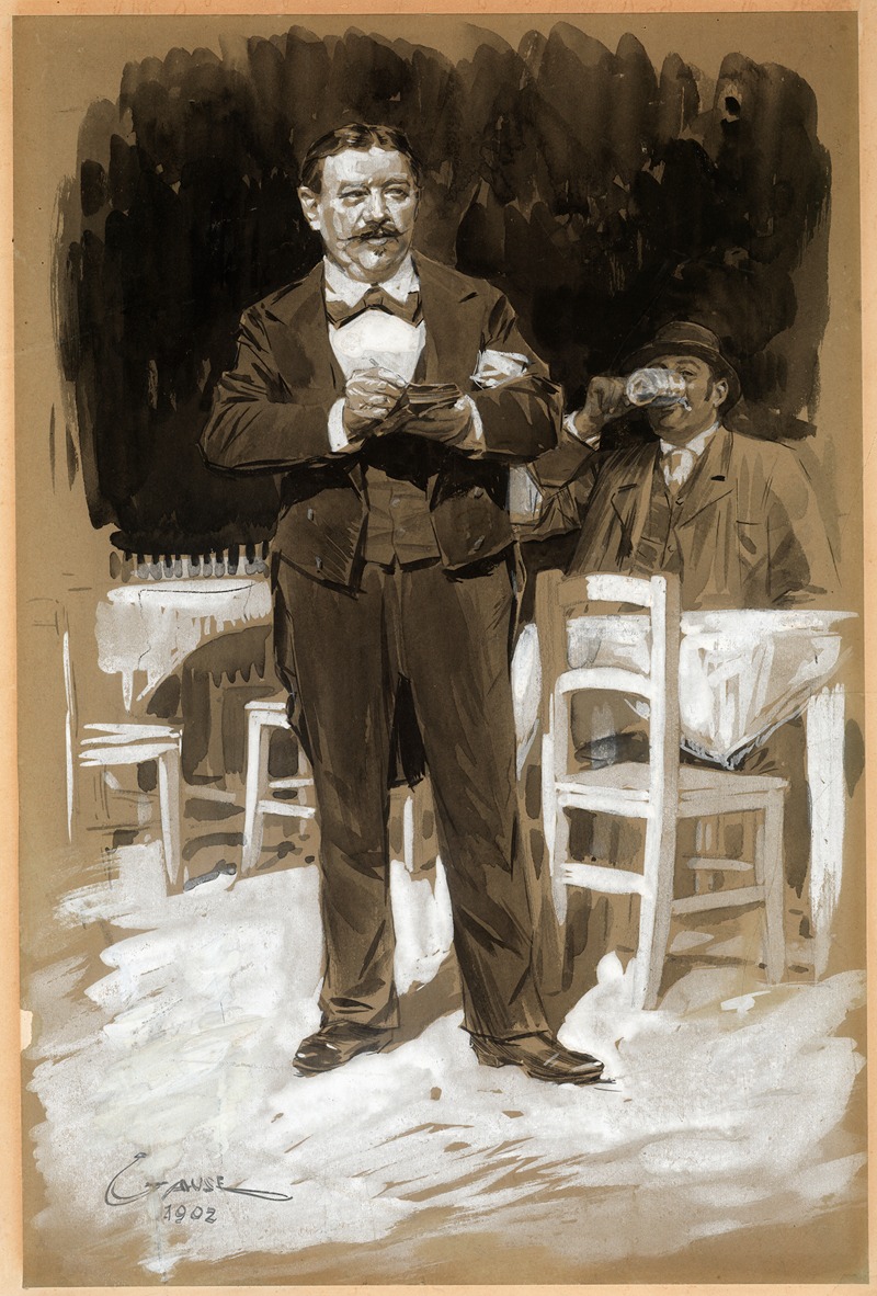 Zahlkellner in einem Praterwirtshaus — Wilhelm Gause
