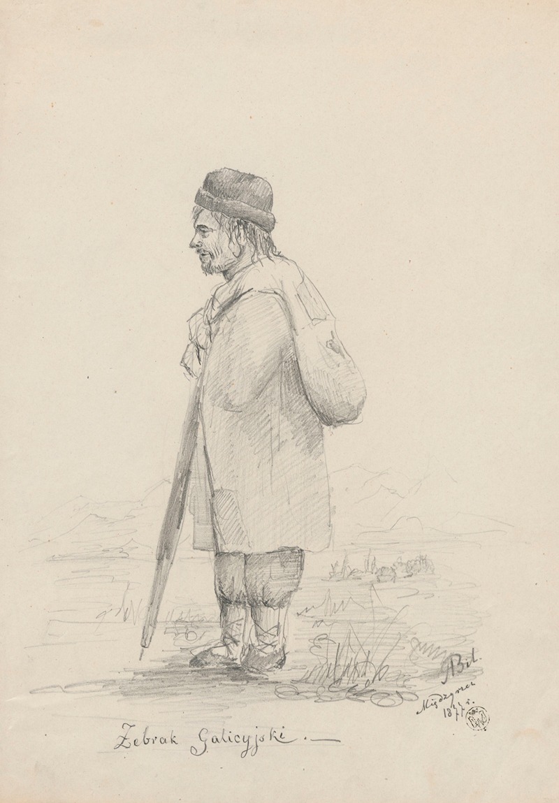 Beggar from Galicia by Анна Билинская-Богданович, 1877 — digital art print download