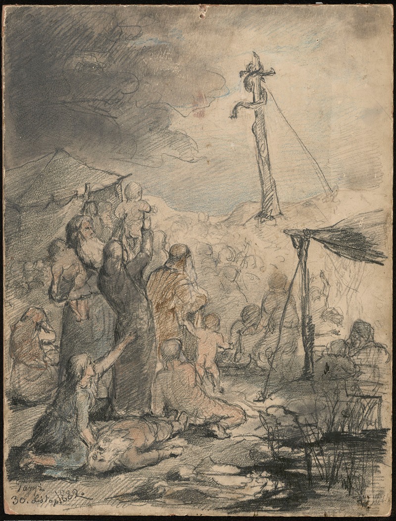 Copper Serpent Built in the Wilderness by Moses — Anna Bilińska-Bohdanowicz