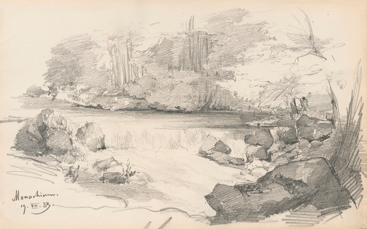 Pejzaż nadwodny by Анна Билинская-Богданович, 1883 — digital art print download