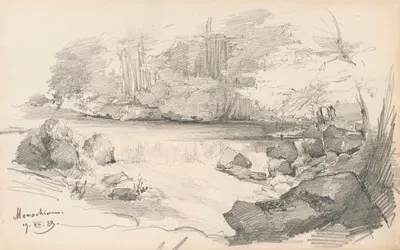 Pejzaż nadwodny by Anna Bilińska-Bohdanowicz, 1883 — digital art print download