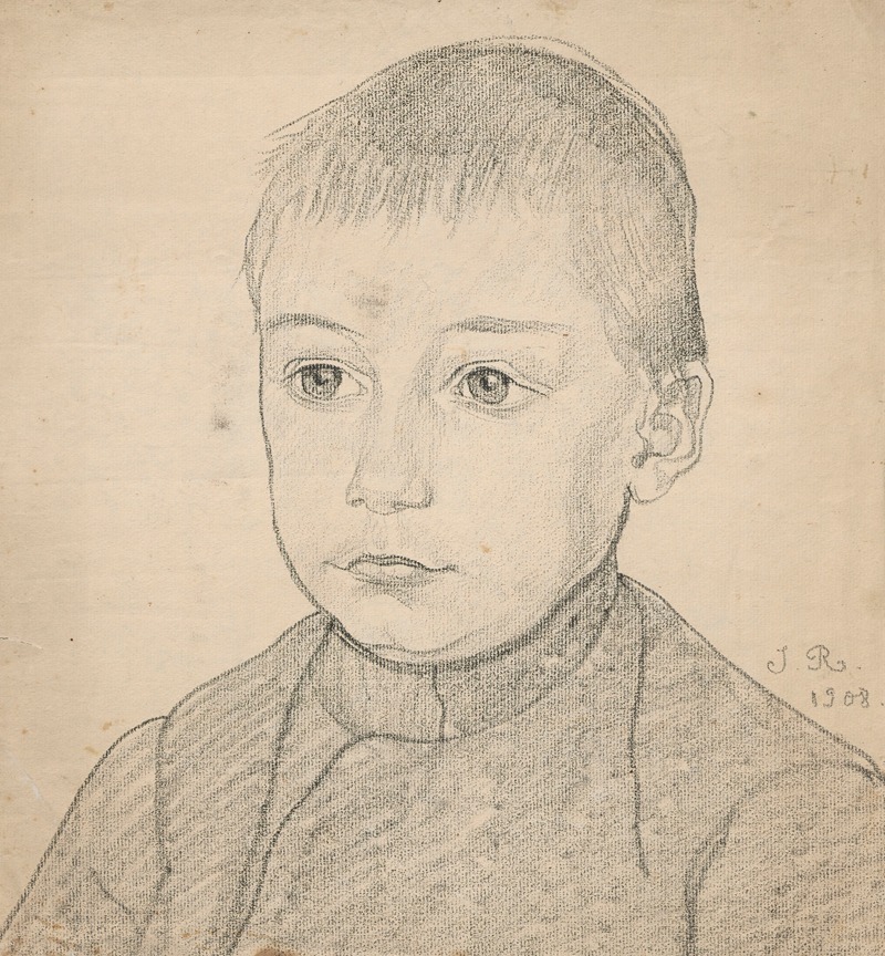 Bust of a child by Ян Рембовский, 1908 — digital art print download