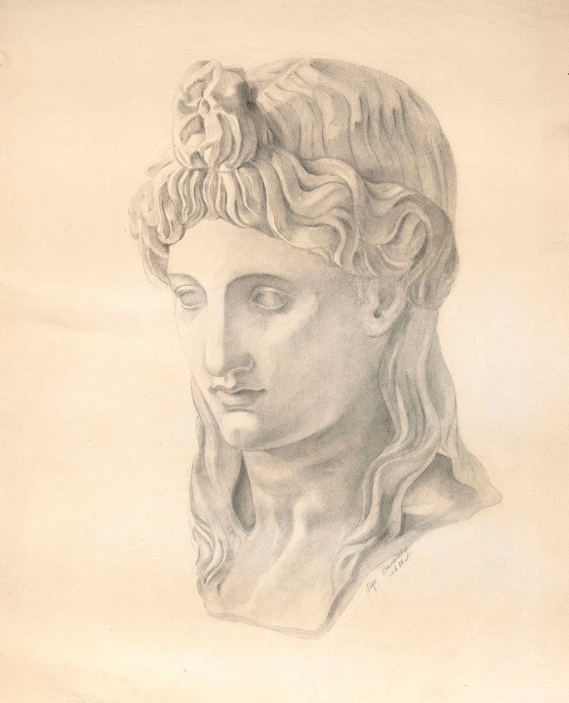 Study of a sculpture – Kore’s head — Ольга Бознянская