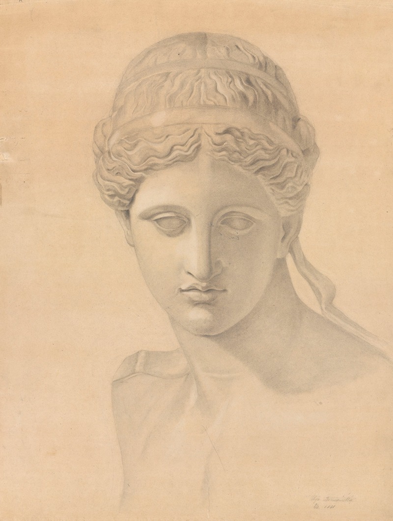 Study of an bust by Ольга Бознянская, 1881 — digital art print download