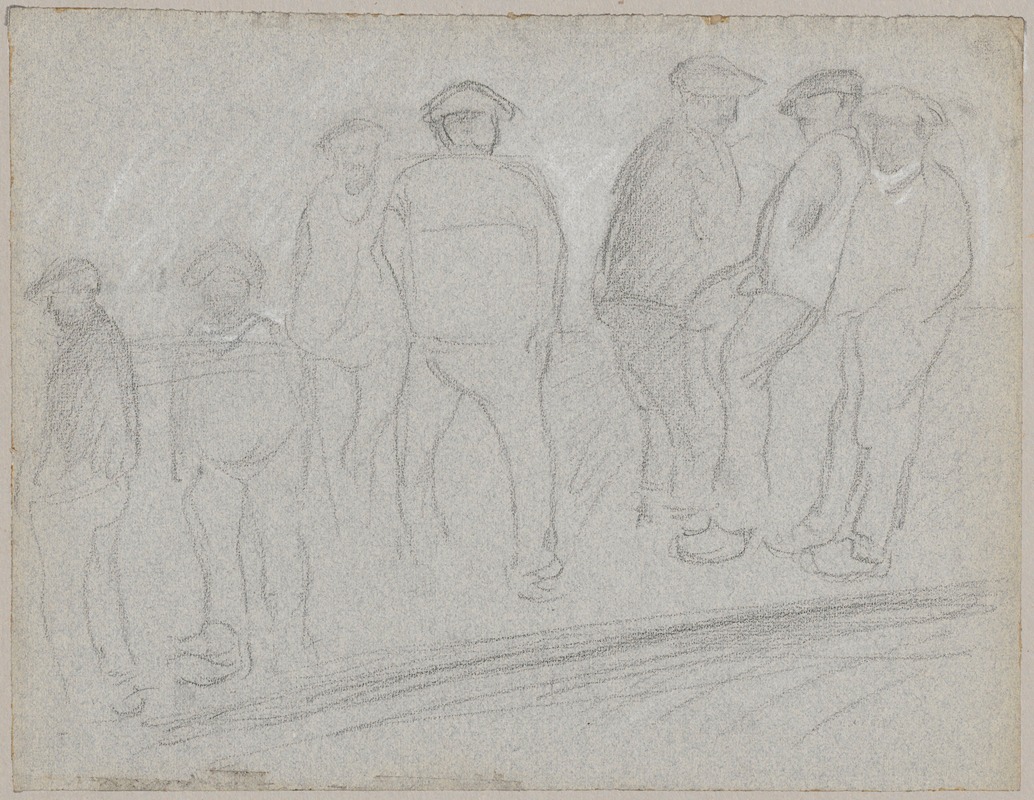 Grupa stojących rybaków by Тадеуш Маковский, 1910 — digital art print download