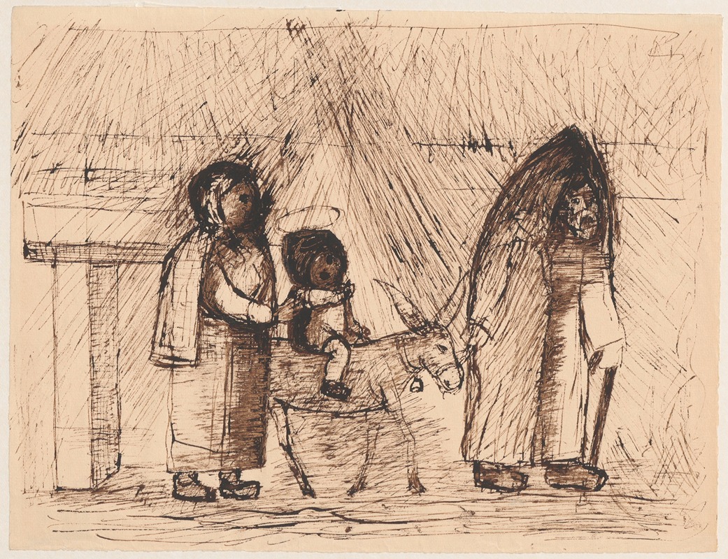 Ucieczka do Egiptu by Тадеуш Маковский, 1932 — digital art print download