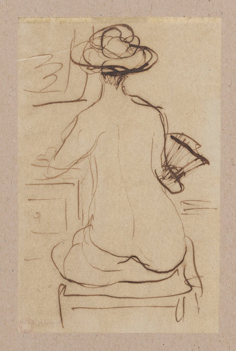 Nude in a hat by Зигмунт Валишевский, 1933 — digital art print download