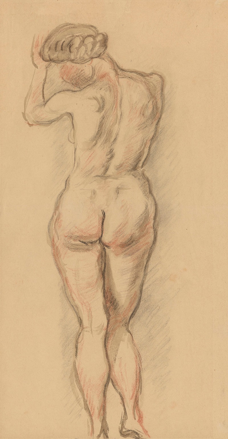 Nude standing with her back turned by Зигмунт Валишевский, 1935 — digital art print download