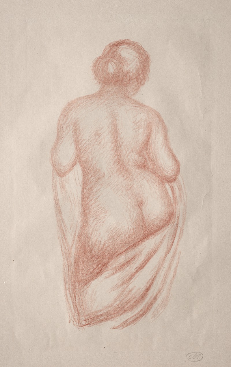 Woman Seen from the Back by Аристида Маййоль, 1900–1941 — digital art print download