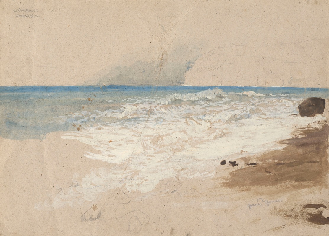Beach in Sorrento by Ханс Тома, 1881 — digital art print download