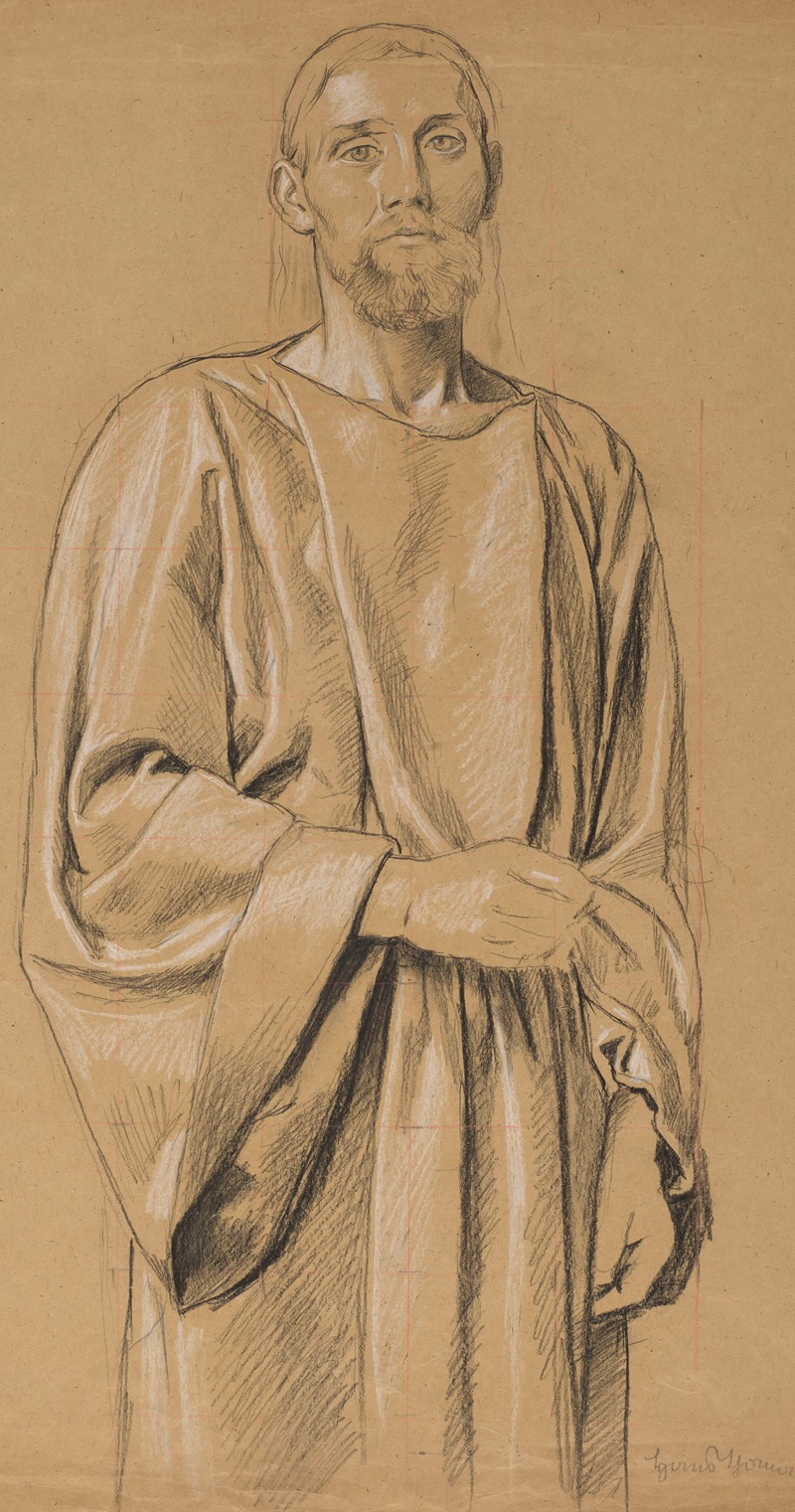Christ Depicted En Face by Ханс Тома, 1896 — digital art print download