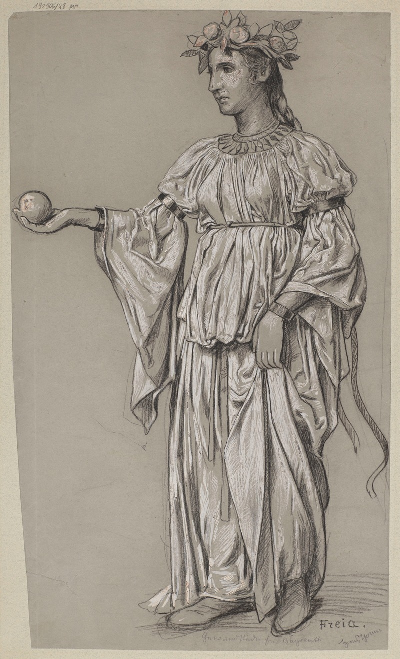 Costume Design for Freyja by Ханс Тома, 1895 - 1897 — digital art print download