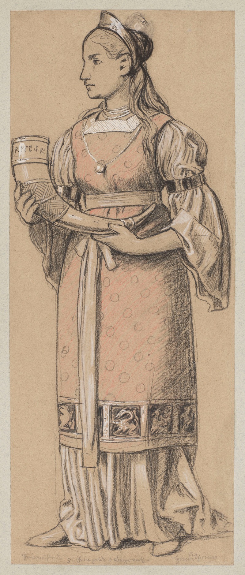 Costume Design for Gudrun by Ханс Тома, 1896 — digital art print download