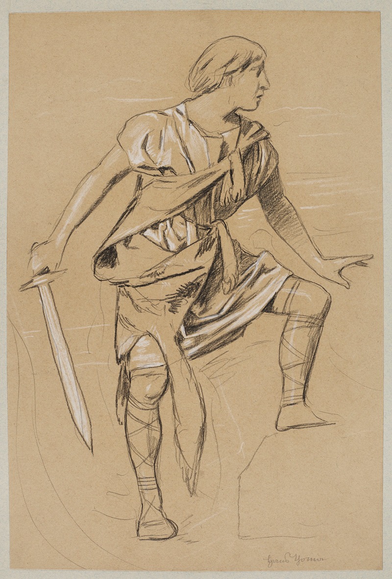 Costume Design for Siegfried by Ханс Тома, 1896 — digital art print download