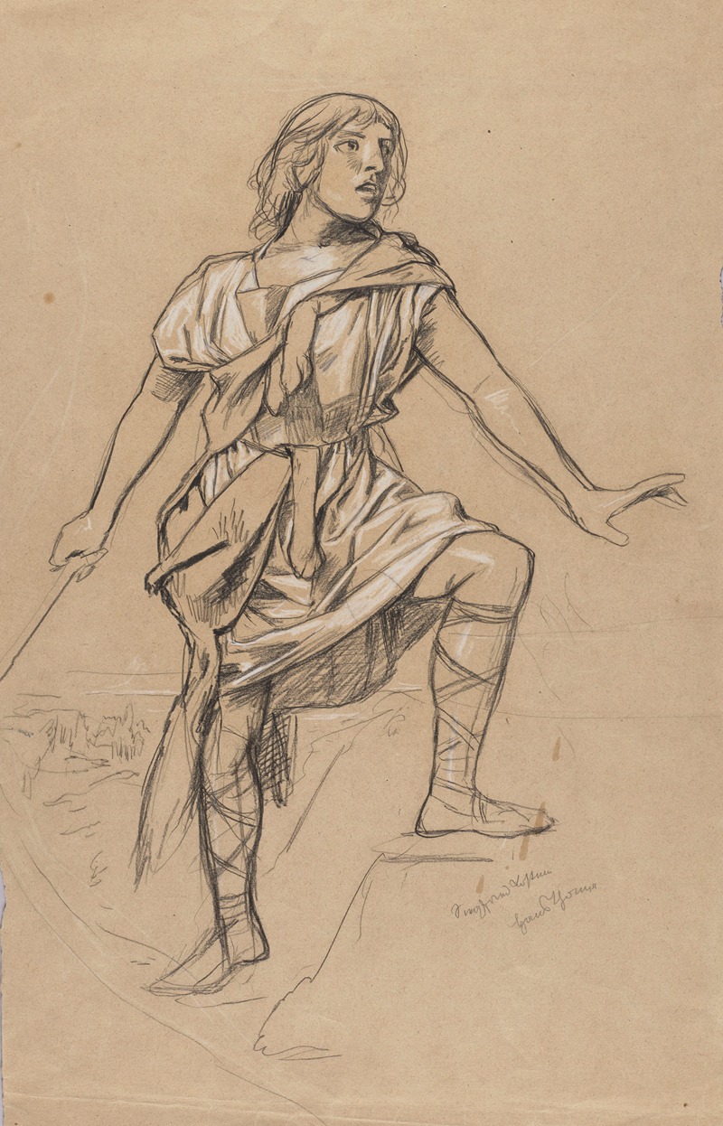Costume Design for Siegfried by Ханс Тома, 1895 — digital art print download