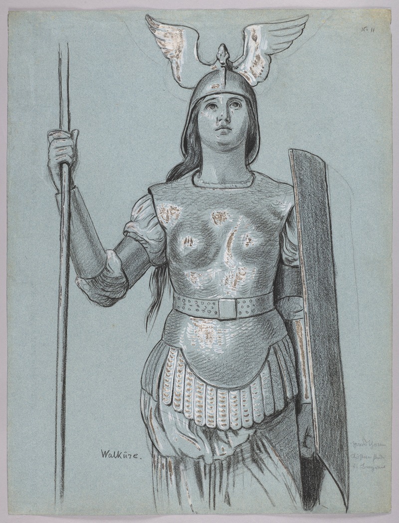 Costume Design for Valkyrie by Ханс Тома, 1896 — digital art print download