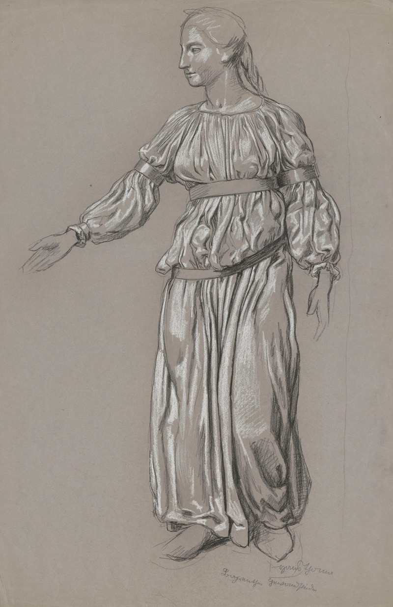 Design for Freyja’s costume by Ханс Тома, 1895 — digital art print download