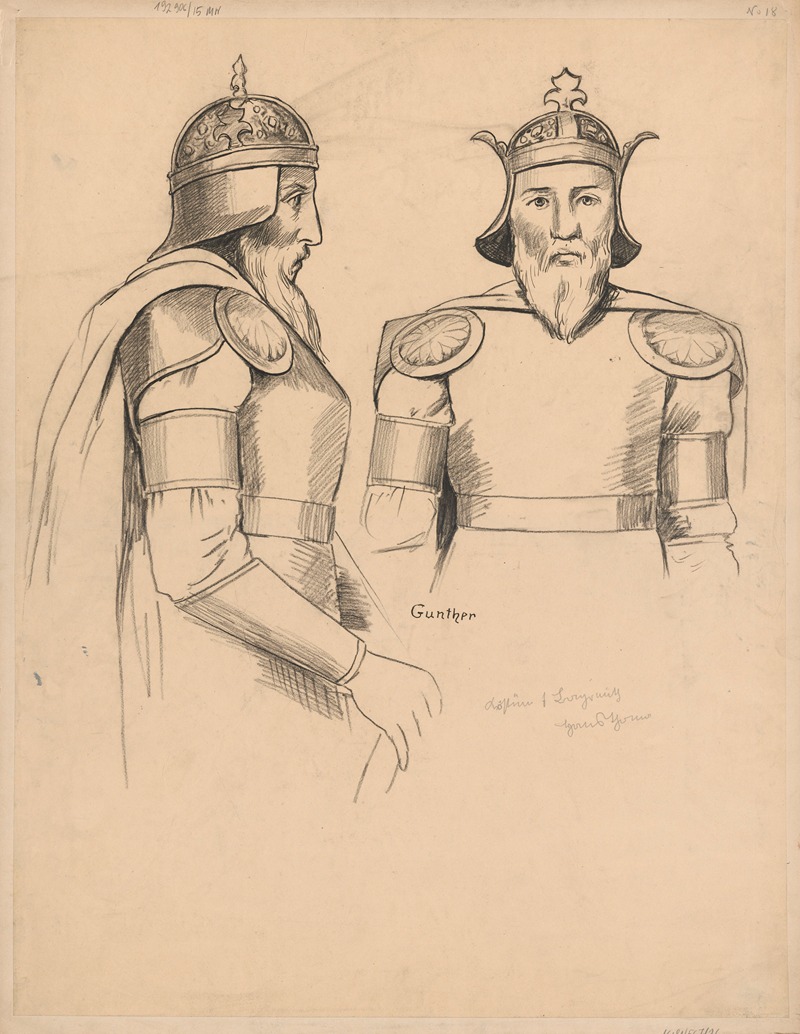 Design for Gunther’s costume by Ханс Тома, 1895 - 1897 — digital art print download