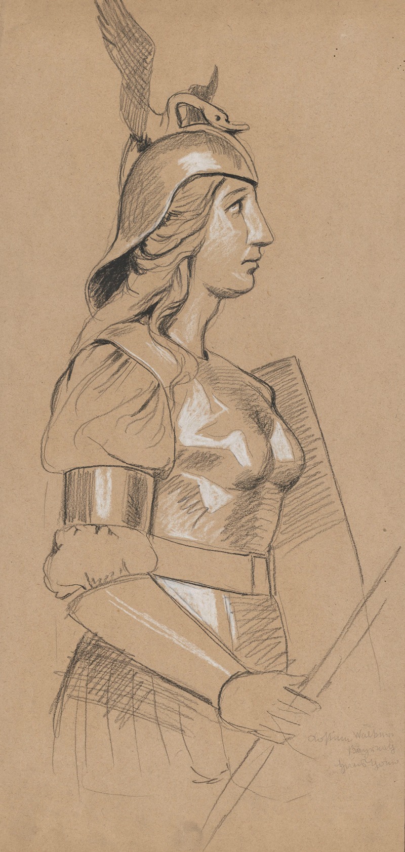Design for Valkyrie’s costume by Ханс Тома, 1896 — digital art print download